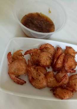 Udang goreng renyah dan sambal bawang ala bu rudy