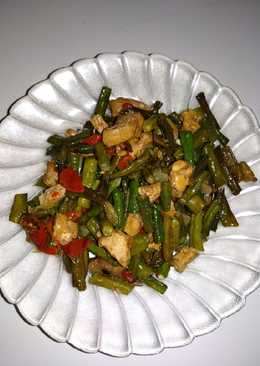 Tumis tahu tempe kacang panjang