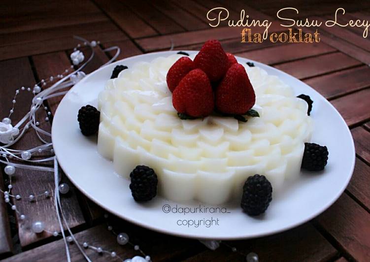 resep masakan Puding Susu Lecy Fla Coklat