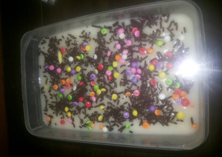 cara membuat Puding Susu Kemilau Coklat