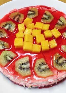 No Bake Fruit Cheesecake