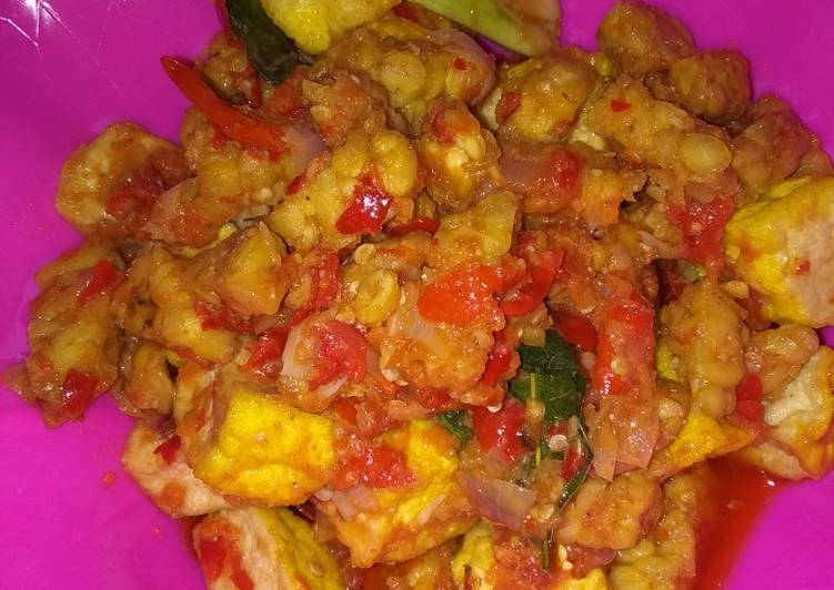 Resep Sambel balado Tempe tahu - Triyanii