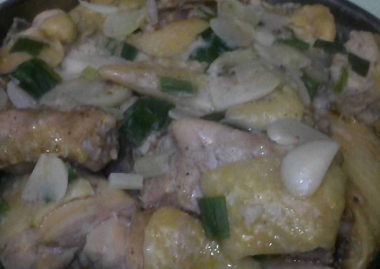 resep lengkap untuk Steam Ayam/Cing kai(kantonis)