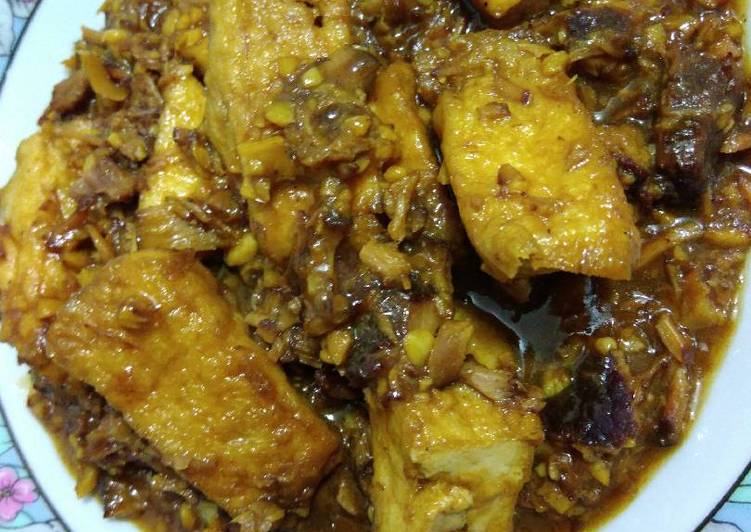 resep makanan Tahu siram daging cincang