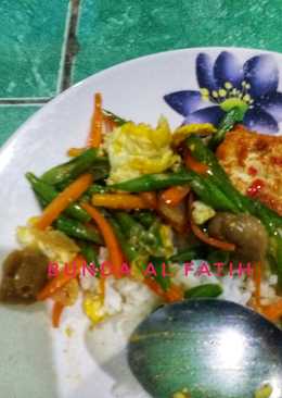 Tumis telur buncis wortel