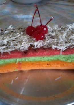 Jungkir Balik Rainbow Cake