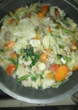 Sayur sop tetelan bumbu. Racik