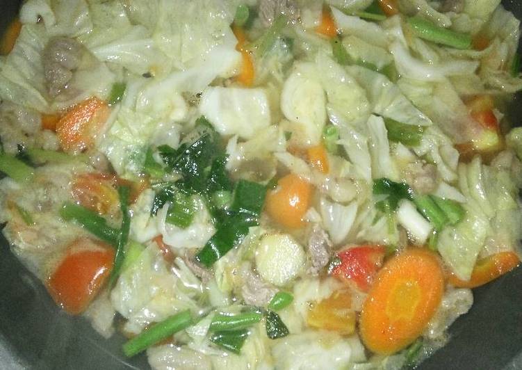 gambar untuk resep makanan Sayur sop tetelan bumbu. Racik