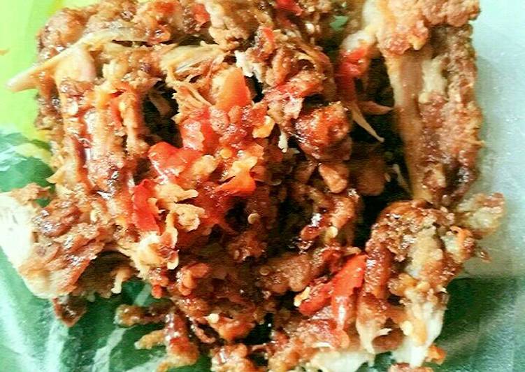 resep makanan Ayam geprek crispy simple ala anak kos