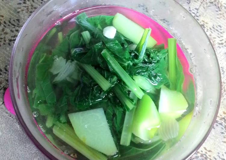 gambar untuk resep makanan Sayur bening Sabu (sawi+labu siam)