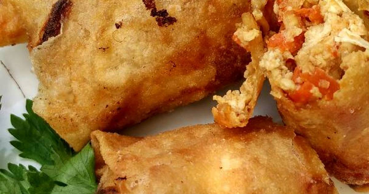 Resep Lumpia ayam jamur ala Tika Sartika