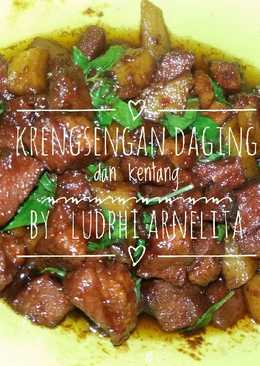 Krengsengan daging bebek + kentang