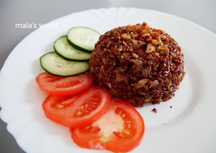 resep masakan Nasi Goreng Beras Merah Sederhana