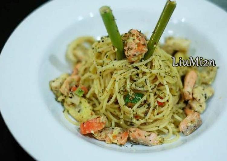 resep lengkap untuk Spaghetti Carbonara ala cafe