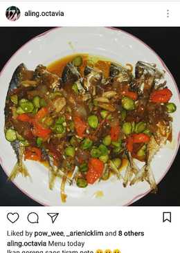 Ikan goreng saos tiram pete
