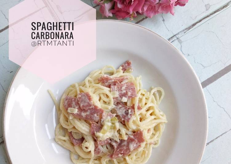 Resep Spaghetti Carbonara - Rastra Tri Murdihartanti