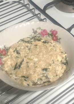 Tofu and Basil Oat Porridge