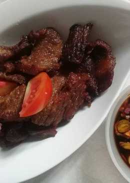 Daging goreng gula asam sambal kecap