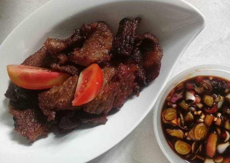 gambar untuk cara membuat Daging goreng gula asam sambal kecap