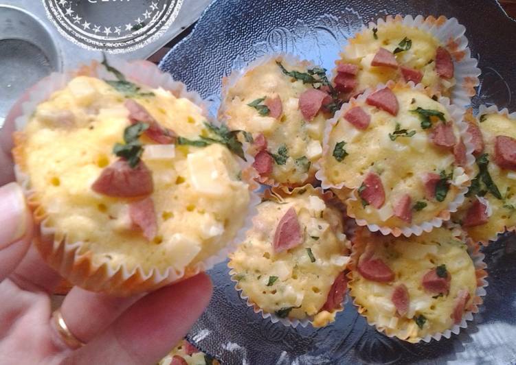 gambar untuk resep makanan Muffin Keju Sosis