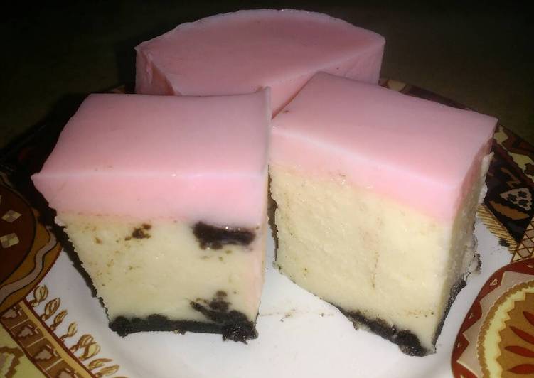 resep lengkap untuk Chesee Cake Puding Strowberi