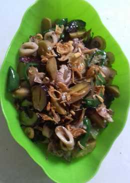 Cumi kering mix jengkol cabe hijau