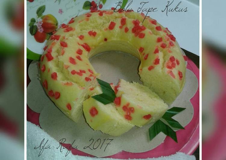 resep lengkap untuk Bolu Tape Kukus (No Mixer)