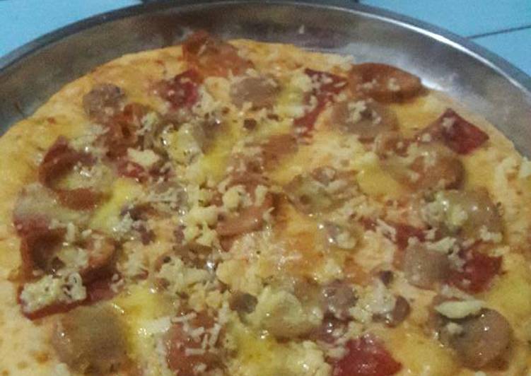 bahan dan cara membuat Pizza Yummy Simple