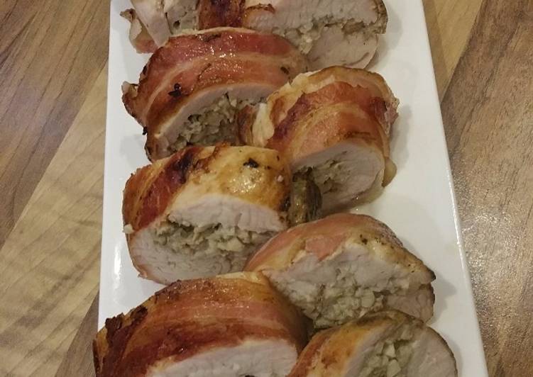 resep lengkap untuk Turkey roulade