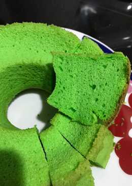 Pandan Chiffon Cake 4 Telur