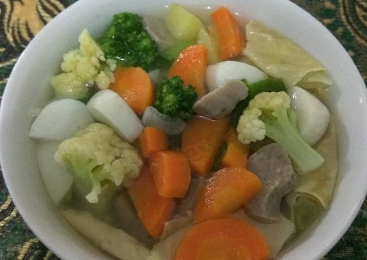 Resep Sup bakso kembang tahu By Ari rahayu