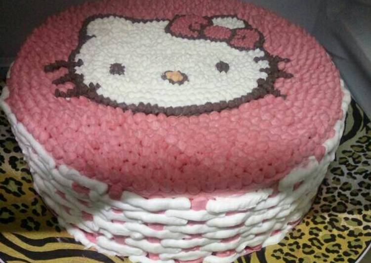 gambar untuk resep Birthday cake hello kitty