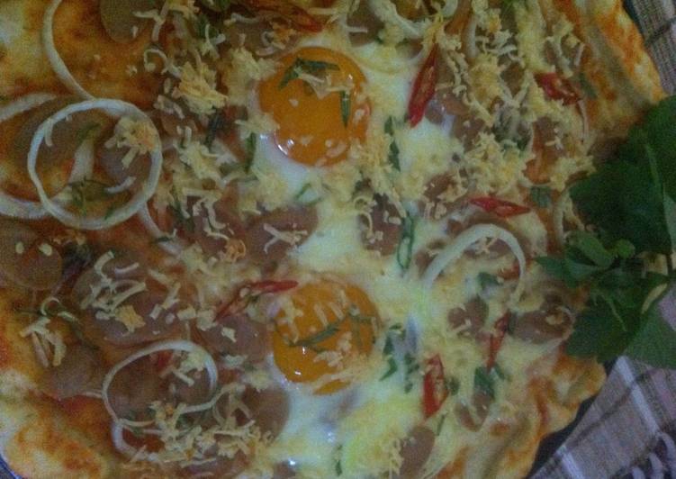 cara membuat Pizza telor