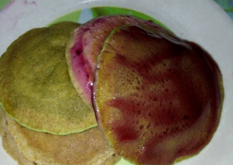 resep lengkap untuk Pancake cinnamon dan pandan