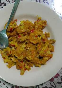 Udang goreng telur asin