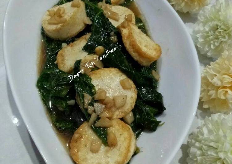 resep lengkap untuk Tumis Kailan Tofu Saus Tiram Bawang Putih