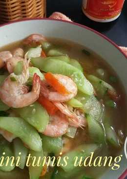Zucchini tumis udang