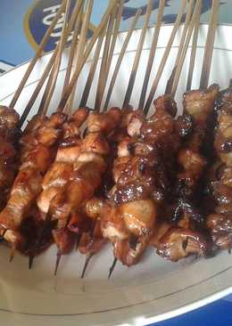 Sate daging dan kulit ayam sederhana pake banget