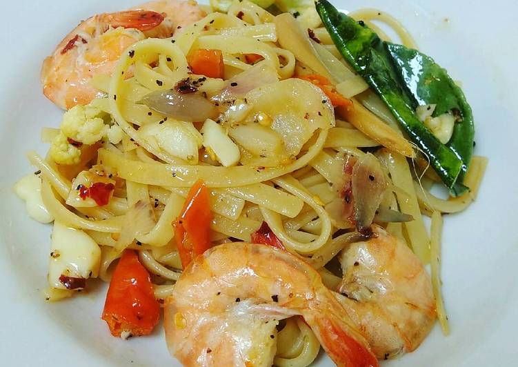 resep Fettucine Sambal Matah