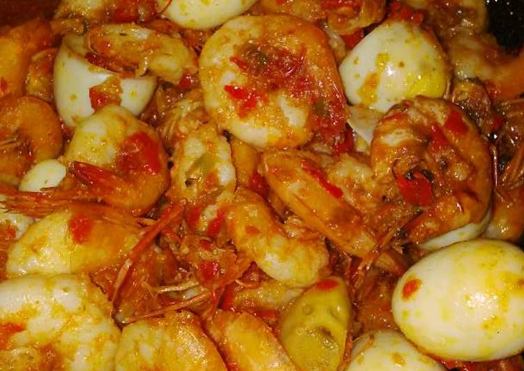 Resep Udang Balado Telur Puyuh