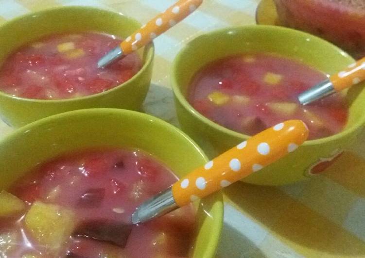 resep makanan Es buah cincau