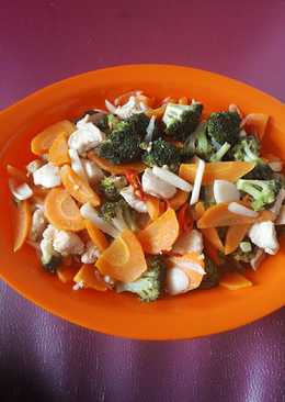 Brokoli wortel Cah Ayam