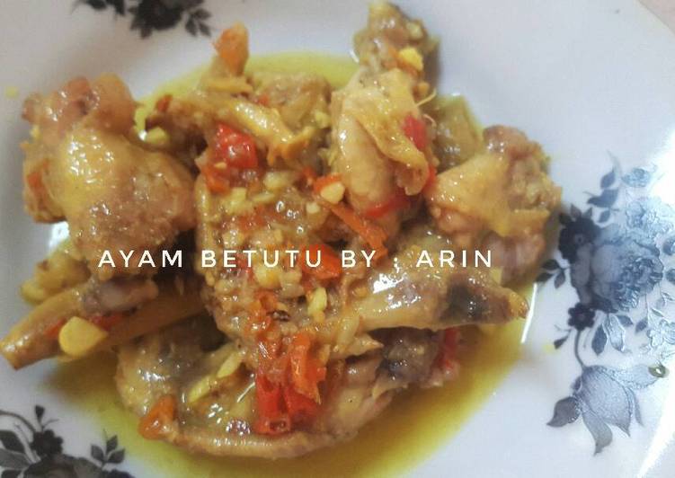 bahan dan cara membuat Ayam betutu no ribet