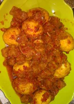 Balado telur campur tempe...joss