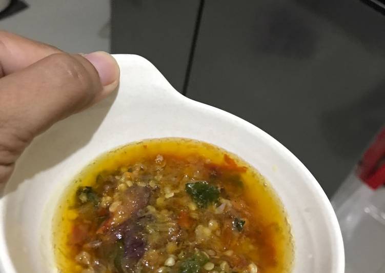 resep lengkap untuk Sambal bawang Bu Rudi khas Surabaya