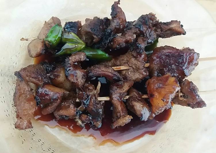 gambar untuk cara membuat Sate kambing teflon bumbu kecap #kitaberbagi