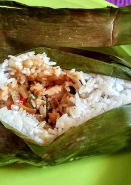 Nasi bakar isi tuna saus tiram