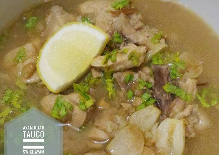 resep lengkap untuk Ayam Kuah Bumbu Tauco (Swike Ayam)