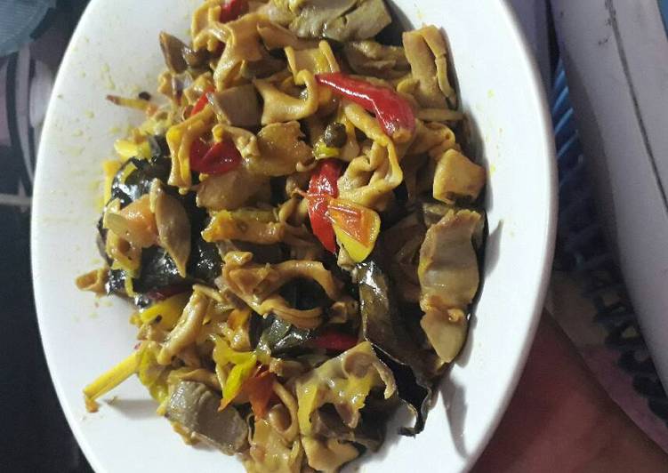 resep makanan Tumis usus rempelo ati bumbu rempah mudah dan simpel