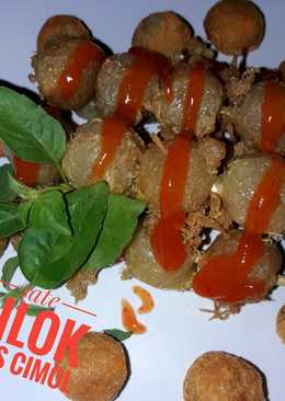 Sate cilok plus cimol